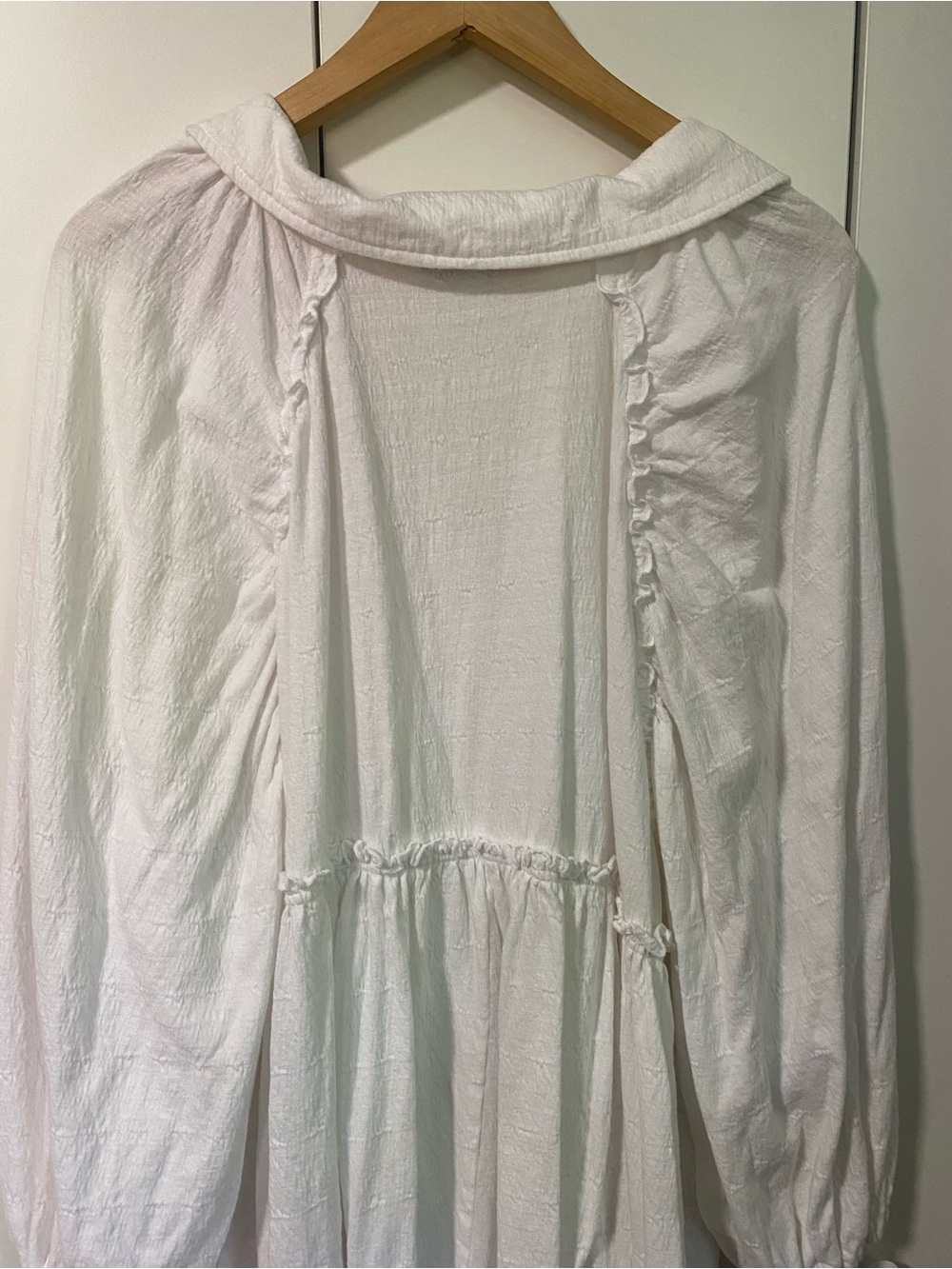 Free People Beach Women's White Button-Front Lightweight Tunic - Picture 7 of 8